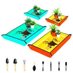 Neasyth 4Pack Repotting Mat,Repotting Mat for Indoor Plant Thickened Waterproof Gardening Potting Mat Small and Large Plant Mat for Succulent Transplanting Gardening Supplies Accessories Men Women Gifts