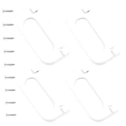 Cionyce 4 PCS 3 inch Flush Pull Ring Handles, White Hidden Recessed Type Handle, Aluminum Alloy Concealed Pull for Cabinets Drawer Sliding Doors