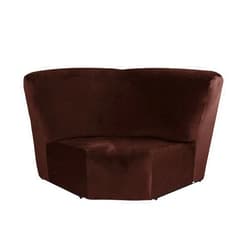 MIFXIN Corner Sofa Cover 1 Piece Velvet Stretch Corner Couch Cover for Sectional Recliner Sofa Slipcover Reclining L Shape Sofa Couch Additional Seat (Brown)