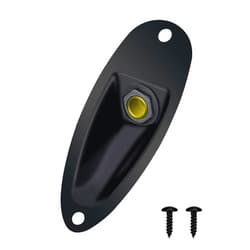 Lafo Guitar Input Jack Socket Plate Output Loaded Boat Style 1/4 Inch for Fender Stratocaster Strat St Mono Electric Guitar,Electric Guitar Parts, Electric Guitar Replacement Parts (Black)