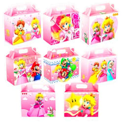 Gaffey 24 Pack Cartoon Peach Birthday Party Favors/Gift Boxes Princess Candy Boxes Theme Tote Boxes,Gift Boxes Best for Fill Up the Birthday Gift Bags for Boys and Girls - 8 Pattern
