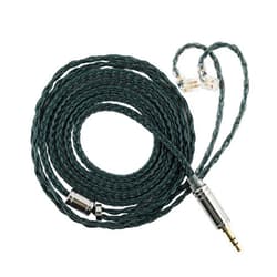 Linsoul Tripowin Zonie IEM Cable, 16 Core Silver Plated Earphone Upgraded Cords, 1.25m SPC in Ear Monitor Cable for KZ ZS10 PRO 2 AS10 PRO Tangzu Wan’er SIMGOT EM6L(Recessed 2pin, 4.4mm)(Moss)