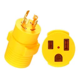 Kanayu Generator to Welder Adapter Compatible with NEMA L14-30P to 6-50R 30 Amp 4 Prong Twist Lock Male Plug to 3 Prong Female Receptacle Adapter Dryer EV Charger Power Cord Adapter Connector 250V
