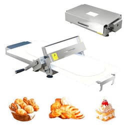 RXFSP Stainless Steel Dough Sheeter Machine - Folding Dough Machine,Counter top Dough sheeter, Adjustable Thickness, Compact Countertop Design, Ideal for Croissants, Pastries, Pasta