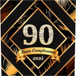 Carla Rossi Buon Compleanno 90 Anni: Libro Ospiti per Congratulazioni, Auguri e Foto per la Festa di 90° per Uomo e Donna - Decorazioni di Compleanno in palme tropicali (Italian Edition)