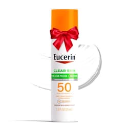 Eucerin Sun Clear Skin (Oil Control) SPF 50 Face Sunscreen Lotion, Hypoallergenic, Fragrance Free Sunscreen SPF 50 with Oil-Absorbing Minerals, 2.5 Fl Oz Bottle