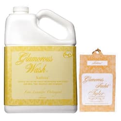 Tyler Candle Glamorous Wash Kathina Laundry Detergent 128oz w/Kathina Sachets Bundle (1) (128 oz (pack of 1))