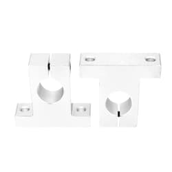 Sourcing map uxcell 2pcs SK25 Aluminum Linear Motion Rail Clamping Guide Support for 25mm Dia Shaft