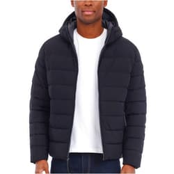 Michael Kors mens Hooded Puffer Jacket, Rain and Cold Weather Coat