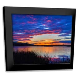 ArtDirect - Paulson, Don 18x15 Black Modern Framed Art Print Titled: USA, Washington Sunset on Scooteney Reservoir