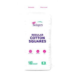 Swisspers Cotton Squares for Face - 100% Pure Cotton Pads for Makeup and Nail Polish Removal - Facial Cleansing - Gentle on The Skin - 160 Count