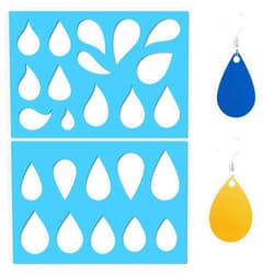 GORGECRAFT 2 Styles Jewelry Shape Template Teardrop Earring Templates Reusable Drop Acrylic Cutting Stencil for Bracelets Earrings Jewelry Making DIY Crafts Scrapbooking Art Painting 5.12x3.54inch