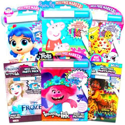 Imagine Ink Coloring Book Set for Kids - Bundle with 6 No Mess Coloring Books Featuring Dumbo, Trolls, Paw Patrol and More (Girls Party Favors)