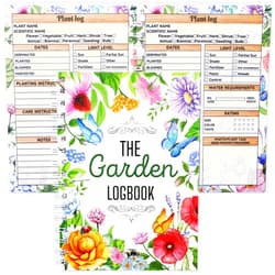 Harloon Garden Planner and Log Book Floral Garden Journal Guided Tracker Notebook Gardening Diary Planner for Garden Enthusiasts Farmers Record Plant Growing Profile,100 Sheets,6.3 x 8.7 Inch (Cute)