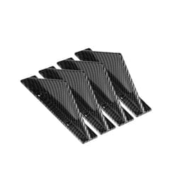 Motoforti 4pcs Black Straight Car Rear Lower Bumper Splitter Lip Wing Diffuser Shark Fin Spoiler Universal with Screw for Car SUV Long-lasting