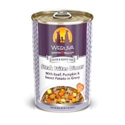 Weruva Classic Dog Food, Steak Frites with Beef, Pumpkin & Sweet Potato in Gravy, 14oz Can (Pack of 12)