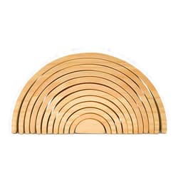 Woodpeckers Large Wooden Rainbow Stacker Arches, Set of 12 pcs., Natural and Unfinished Stacking Rainbow, by Woodpeckers