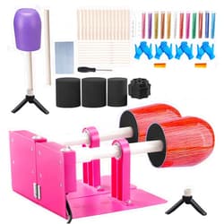 VEVOR Double Cup Turner for Crafts Tumbler, 2-Arm Tumbler Turner DIY Glitter Epoxy Resin Tumblers, Epoxy Pen Turner Attachment with Silent Motor Two-Way Rotation, Cup Spinner Machine for Starters