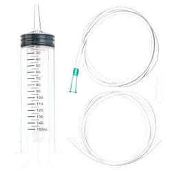 SHAOTONG 150ml Syringe with 40 Inch Tube and Tip Adapter, for Feeding Pets, Liquid Refilling, Drawing Oil Fluid