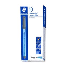 STAEDTLER Lumocolor Correctable Pen Fine Point Black-Pack of 10