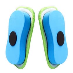 Coufce 2 Pack Microfiber Chalkboard Erasers Washable Reusable Magnetic Erasers for Chalkboards and Whiteboards Dustless Cleaning Duster for Home, Classroom, and Office(Blue)