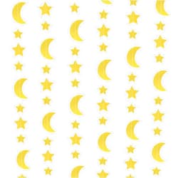 FAKTEEN 6 Strings Gold Star and Moon Garland Hanging Decorations Ramadan Eid Mubarak Banner, Twinkle Little Star Birthday Party Decorations Wedding Anniversary Backdrop Kids Nursery Room Decor