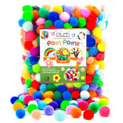 Caydo 400 Pieces 1 Inch 20 Colors Pompoms Arts and Crafts Pom Poms Balls for Hobby Supplies and Creative Craft DIY Material