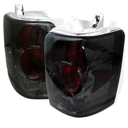 Xtune Aftermarket Replacement Euro Style Tail Light for Jeep Grand Cherokee 93-98 - Chrome Smoked
