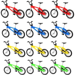 Gejoy 12 Pieces Finger Bikes Mini Extreme Sports Finger Bike Miniature Metal for Creative Game Favors Gifts