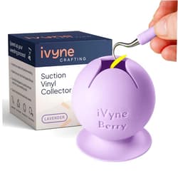 iVyne Berry Suctioned Vinyl Weeding Scrap Collector & Holder for Weeding Tools for Vinyl - Purple