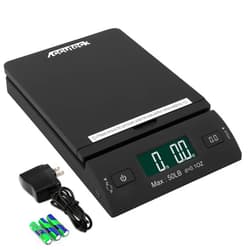 Accuteck 50 lb All-in-One Black Digital Shipping Postal Scale with Adapter (W-8250-50B)