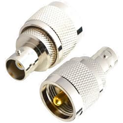 Boobrie BNC UHF Coax Connector PL259 UHF Male to BNC Female Coaxial Connector Low Loss Coax Adapter for RF Antennas/Wireless LAN Devices/Coaxial Cable/Wi-Fi Radios Pack of 2