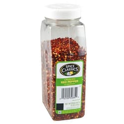 Spice Classics Crushed Red Pepper, 12 oz - One 12 Ounce Container of Dried and Crushed Red Chili Pepper Flakes Great for Pizza, Chowder, Seafood, and Pasta
