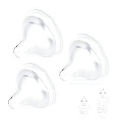VANEST 3 Packs Silicone Bottle Nipples Compatible with NUK Smooth Flow Anti-Colic Bottles, Replacement Bottle Nipple BPA-Free, No Spill, Anti-Colic, Medium Flow, Size M, 1+ Months