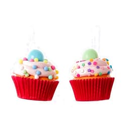 The Bridge Collection Set of 2 Cupcake Ornaments - 2.75
