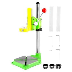 QWORK Drill Press Stand, Heavy Duty Floor Drilling Press/Rotary Tool Workstation,Table Top Drill Press 90° Rotating Fixed Frame for Drilling Collet, Drill Press Table, Drill Workbench Repair