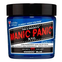 MANIC PANIC Classic Voodoo Blue Semi Permanent Hair Color - Dark Greenish Blue Hair Dye for Women & Men That Lasts 4-6 Weeks - Vegan, Ammonia & Cruelty-Free - Create & Mix Custom Shades (4oz)