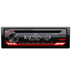 JVC Single-Din Built-in Bluetooth, Dual Phone Connection, Android Music Playback, CD MP3 AM/FM USB AUX Input Car Stereo Player, Pandora Spotify Control iHeart Radio Receiver w/FREE ALPHASONIK EARBUDS