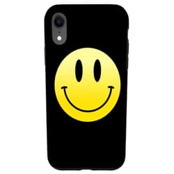 Smile Positive Happy Face Apparel iPhone XR Yellow Smile Happy Peace Smiling Face Cute Humor Awesome Case
