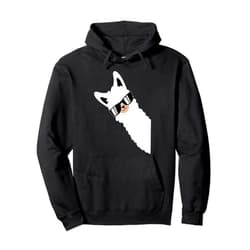Funny Alpaca Apparel Lama Llama Alpaca with Sunglasses Lama Lover - Cool Lama Pullover Hoodie