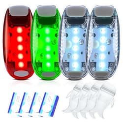 Amzonly 4Pack Kayak Lights with IPX8 Fish-shaped Waterproof Bag, Battery Operated Navigation Lights for Night Kayaking, Clip on for Paddle board, Pontoon Boat, Dinghy, Canoe, Jetski, Kayak Accessories-Amzonly