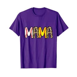 Mom Of Both Baseball Softball Game Day Vibes Mama Mom Of Both Leopard Baseball Softball Mom Mothers Day T-Shirt
