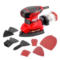 SKIL Corded Multi-Function Detail Sander with Micro-Filter Dust Box 3 Additional Attachments & 12pc Sanding Sheet- SR232301