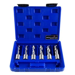 Accusize Industrial Tools 6pcs/Set H.S.S. Fully Ground Drill Sets with 3/4