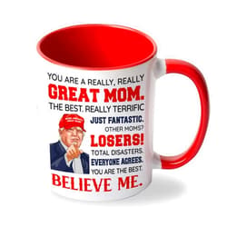 Viberty Best Mom Ever Gifts, Mother's Day Gifts for Mom, Wife from Daughter, Son, Kids, Christmas, Birthday Gift New Mom, Funny Gifts Ideas For Mom, Mom Ceramic Mug 11 oz