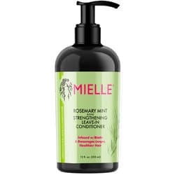 Mielle Organics Rosemary Mint Strengthening Leave-In Conditioner, Supports Hair Strength, Smooth Conditioner for Dry and Crinkled Hair, Weightless Hair Treatment
