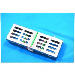 SYNAMED USA German Stainless 1 Each Dental Autoclave Sterilization Cassette Rack Box Tray for 5 Instrument