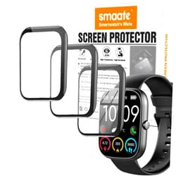 Smaate 3D Screen protectors Compatible with uaue T60 1.91 inches smartwatch, 3 Piece, Full Coverage, Anti-shatter