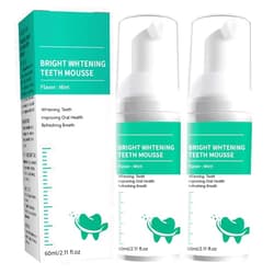 Mrryiio Whitening Teeth Mousse Foaming Toothpaste,Brightening&Deep Cleaning Mousse,Ultra-fine Teeth Mousse Foam,Oral Repair Mousse,Stain Removal Mousse Refresh Breath Foam Toothpaste(2PCS) New