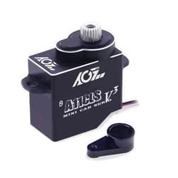 AGFRC Mini-Z-Car Micro RC-Steering Servo - 1.4KG Upgrade Programmable 0.050sec High Speed Full Metal Gear Mini Digital Coreless Black Servo, Control Angle 180° (A11CLS V3)